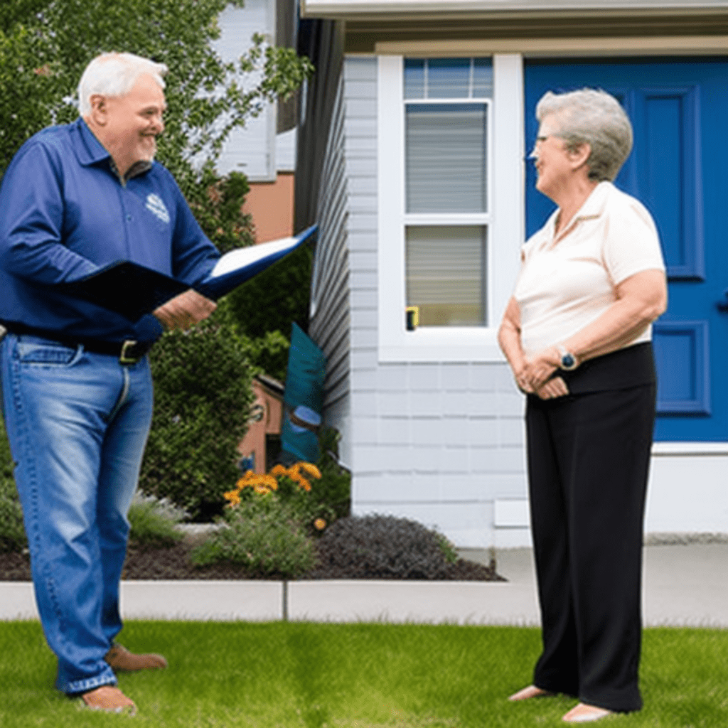Active man approaching a neighbour to discuss Neighbourhood Watch ideas