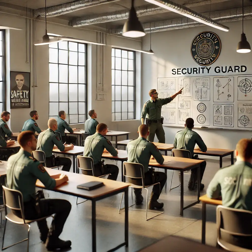 Professional security guard certification program for licensing preparation excluding first aid and CPR training requirements